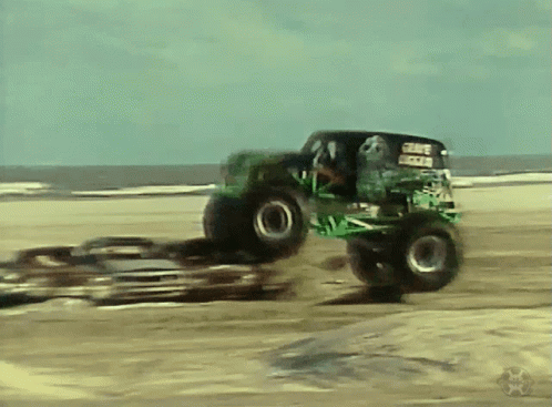 Green Monster Truck Grave Digger