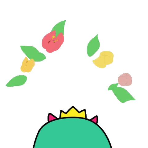 Green Monster With Flowers on Head