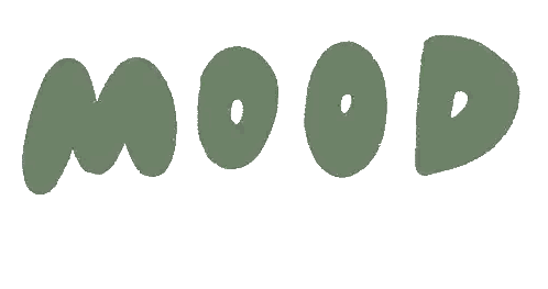 Green Mood Word with Drops