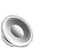 Green Music Notes Flying Around Speaker