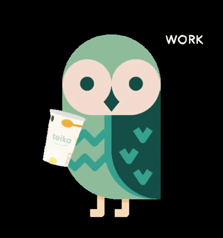 Green Owl Work Monday GIF
