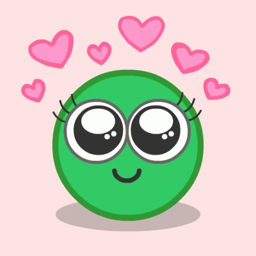 Green Pea Heart GIF