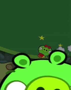 Green Pig Smiling GIF