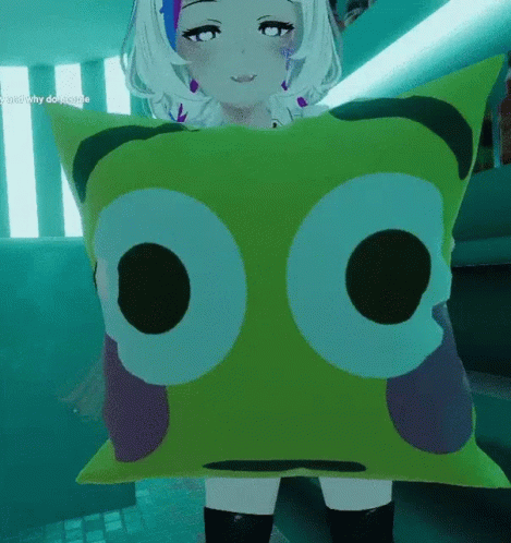 Green Pillow Anime Dancing GIF