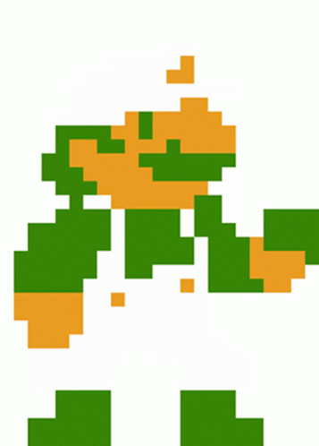 Green Pixel Mario GIF
