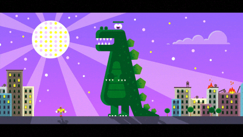 Green Pixelated Dancing Dino Disco Light GIF
