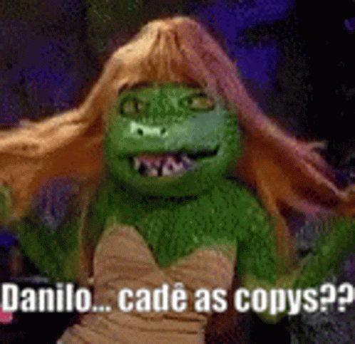 Green Puppet Long Red Hair Danilo Cadé Copys
