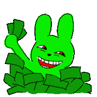 Green Rabbit Sticker GIF