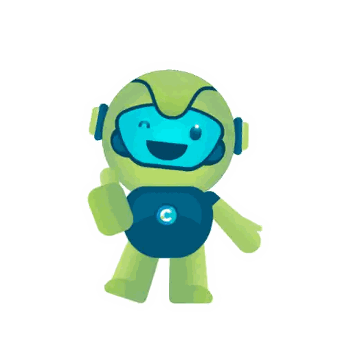 Green Robot Giving Thumbs Up Cakap