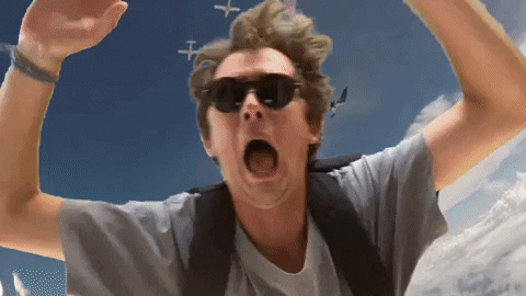 Green Screen Edited Skydiving GIF