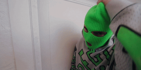 Green Screen Ski Mask Off Music Video GIF