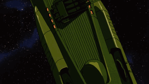 Green Ship with Skull and Crossbones