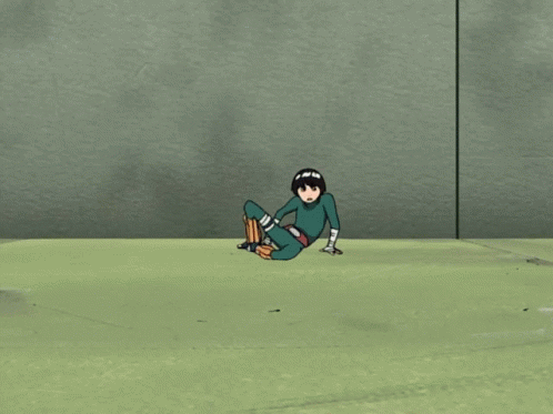 Green Shirt Black Hair Cartoon on Sand