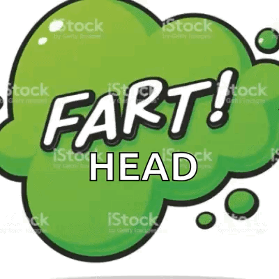 Green Speech Bubble Fart Head