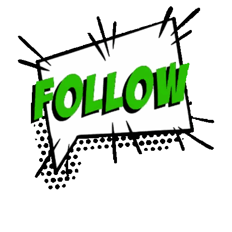 Green Speech Bubble Follow
