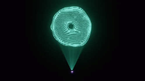 Green Sphere With Hole In Middle GIF