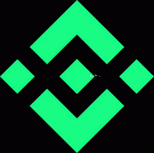 Green Square Resembling Triangle On Black Background GIF