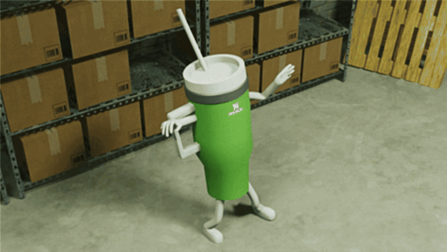 Green Stanley Tumbler Dancing GIF
