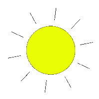Green Sun Sticker GIF