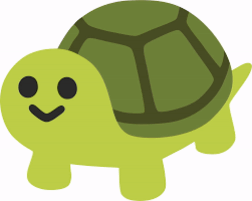 Green Turtle with Smiling Face