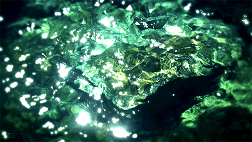 Green Water Surface With Letters G And R GIF