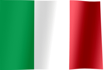 Green White and Red Flag Waving