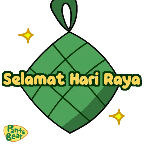 Green Wrapped Bear with Selamat Hari Raya