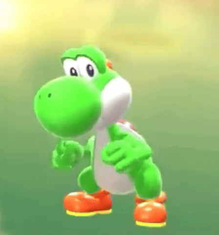 Green Yoshi Dinosaur Dancing GIF