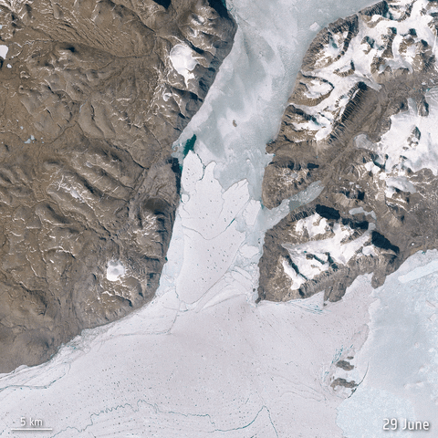 Greenland Iceberg Melting GIF