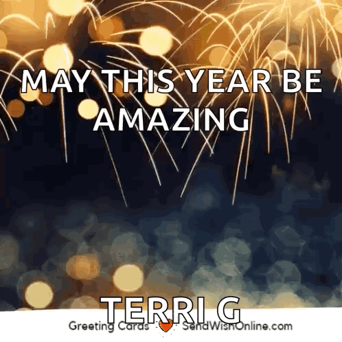 Greeting Card Saying May This Year Be Amazing Terrig