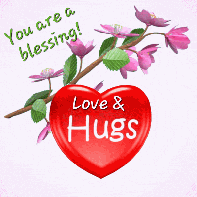 Greeting Card Saying You Are a Blessing Love and Hugs