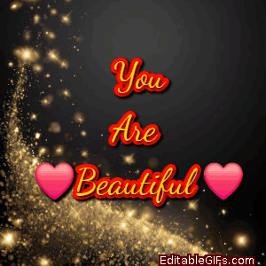Greeting Card Saying You Are Beautiful Hearts