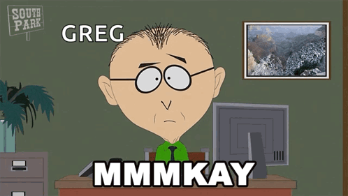 Greg From South Park Sitting At A Desk With A Computer GIF