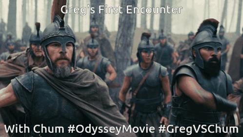 Greg's First Encounter With Chum #Odysseymovie #Gregvschum GIF