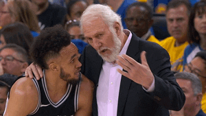 Gregg Popovoich Coaching Derrick White GIF
