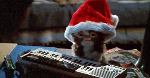 Gremlins Cute Christmas Piano GIF