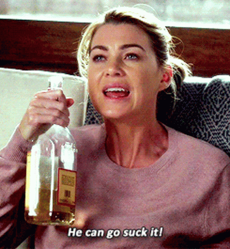 Grey's Anaomy Meredith Drinking Alcohol GIF