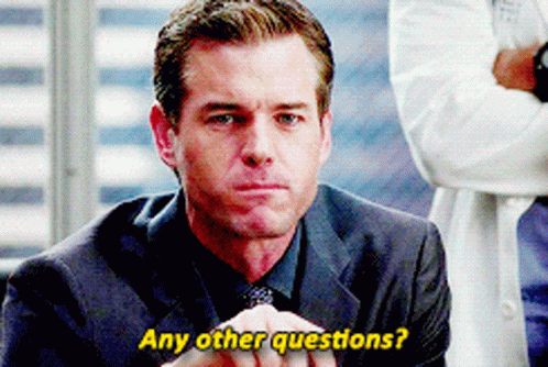 Grey's Anatomy Doctor Mark Sloan Any Questions GIF