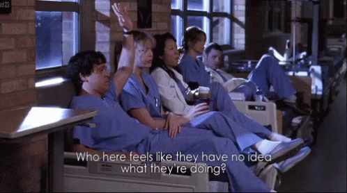 Grey's Anatomy Doctors Raising Hands GIF