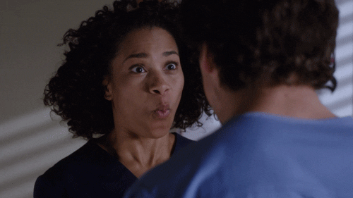 Grey's Anatomy Maggie Angry Reaction GIF