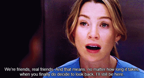 Grey's Anatomy Meredith Friendship Talk GIF