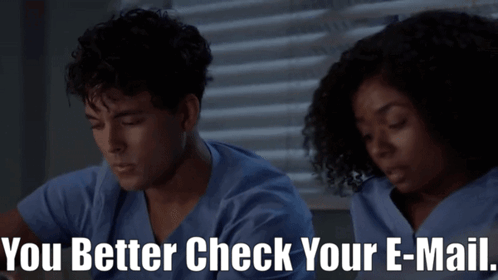 Grey's Anatomy You Better Check Your Mail GIF