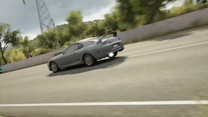 Grey Toyota Supra Montage GIF