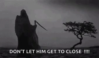 Grim Reaper Silhouette Dark Night GIF