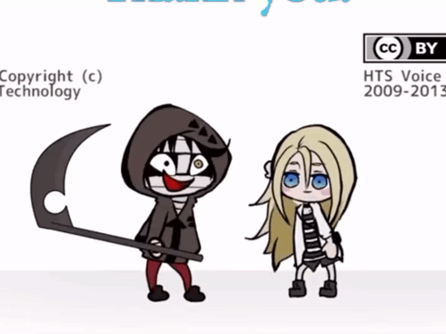 Grim Reaper And Girl With Scythe GIF