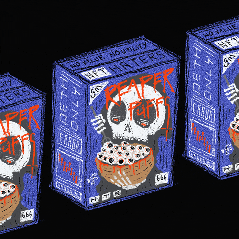 Grim Reaper Cereal Box GIF