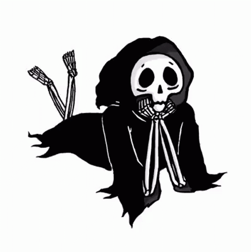 Grim Reaper Chilling Cute Animation GIF