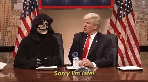 Grim Reaper Donald Trump Saying Sorry Meme GIF