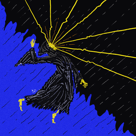 Grim Reaper Lightning Eyes GIF