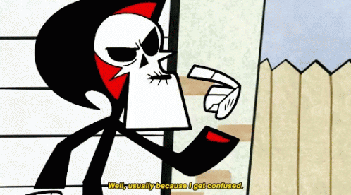 Grim Reaper Says Well Usually Because Confused Cartoon